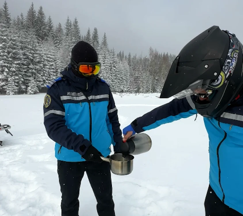 Experiment al jandarmilor montani FOTO: captură video