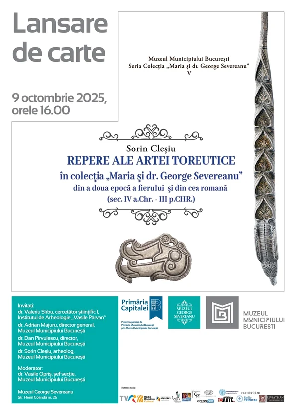 Lansarea volumului „Repere ale artei toreutice” la Muzeul George Severeanu