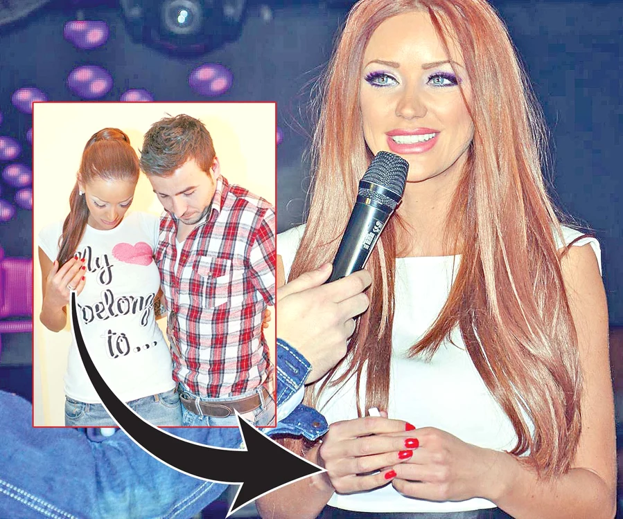 
    Când pozează  cu Cristea,  Bianca are  obligatoriu  inelul pe  deget (foto: Princess; foto: Star)  