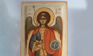 Sfântul Arhanghel Mihail   icoană de Gabriel Toma Chituc png