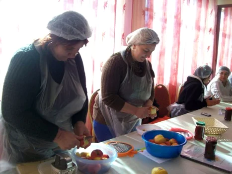 Gospodinele au învăţat să prepare gem de mere şi compot de mere