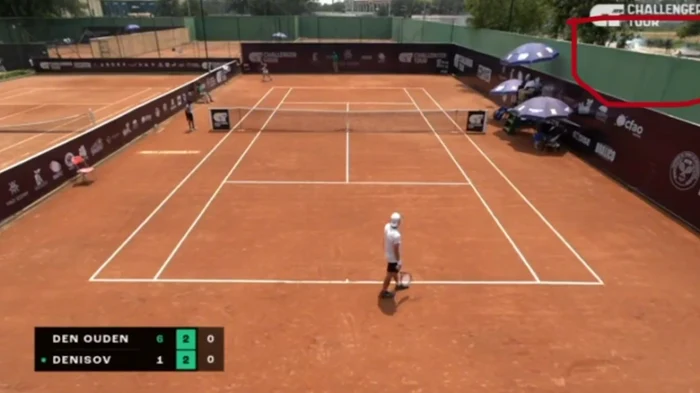 S-a tras ca în poligon lângă terenurile de tenis FOTO Captură video