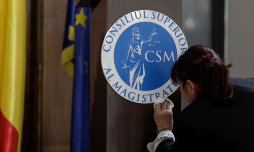 Declarații de presă susținute de președintele Daniel Grădinaru și Daniel Horodniceanu, vicepreședinte, la finalul ședinței de constituire a noului CSM, în București. FOTO Inquam Photos / Octav Ganea