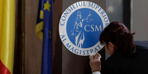 Declarații de presă susținute de președintele Daniel Grădinaru și Daniel Horodniceanu, vicepreședinte, la finalul ședinței de constituire a noului CSM, în București. FOTO Inquam Photos / Octav Ganea
