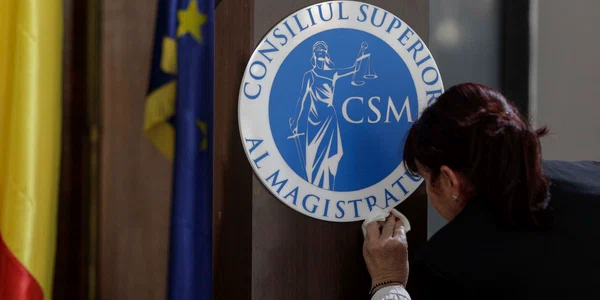 Declarații de presă susținute de președintele Daniel Grădinaru și Daniel Horodniceanu, vicepreședinte, la finalul ședinței de constituire a noului CSM, în București. FOTO Inquam Photos / Octav Ganea