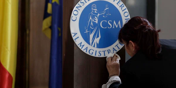 Declarații de presă susținute de președintele Daniel Grădinaru și Daniel Horodniceanu, vicepreședinte, la finalul ședinței de constituire a noului CSM, în București. FOTO Inquam Photos / Octav Ganea