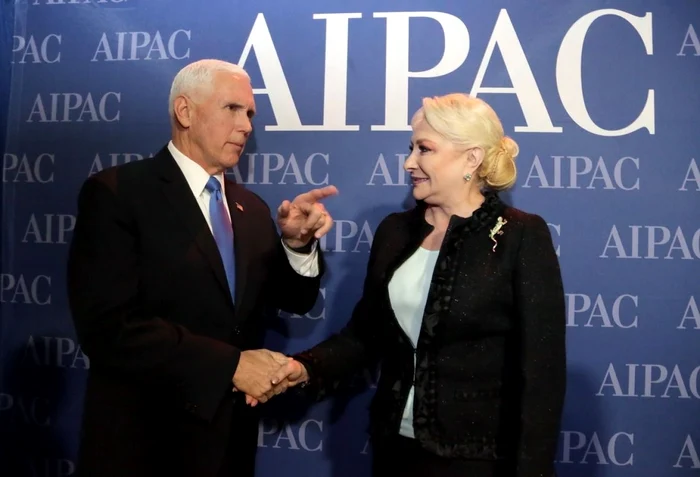 Viorica Dăncilă si vicepreşedintele SUA Mike Pence FOTO gov.ro