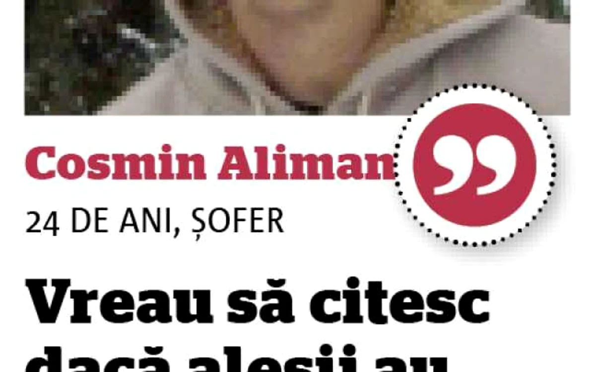 Cosmin Aliman, cititor