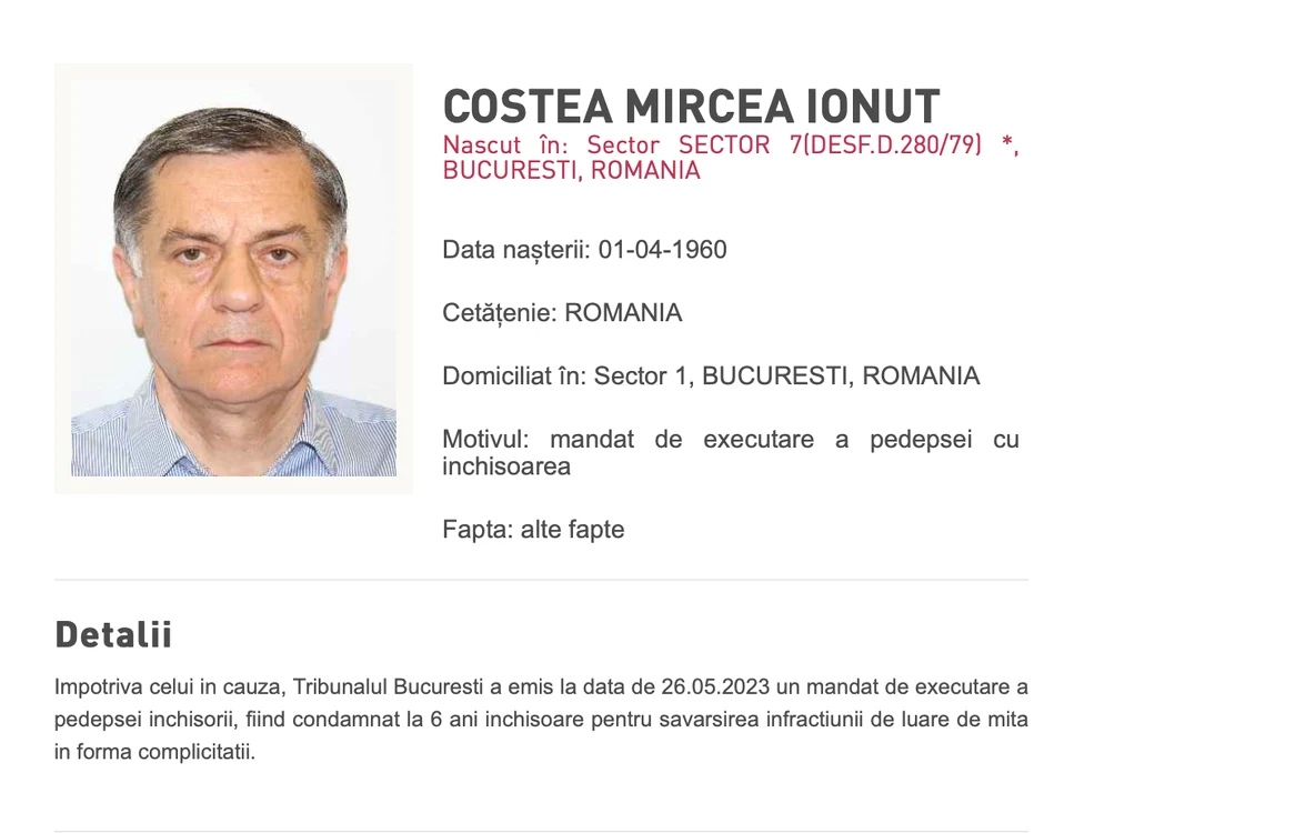 Mircea Costea FOTO: Poliția Română