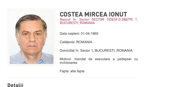 Mircea Costea FOTO: Poliția Română