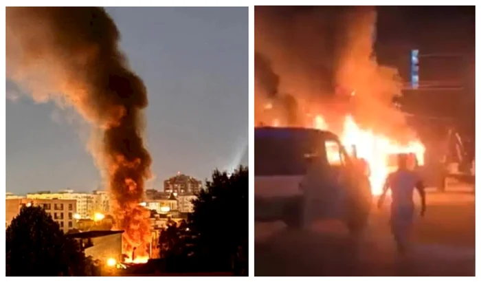 Cinci autoturisme au ars în curtea ADP, într-un incendiu de proporții în sectorul 3. Clădirea instituției era în pericol