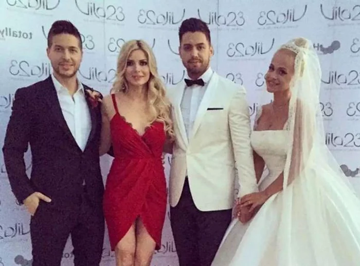 Geørge și Sorin Andrei (29 de ani) s-au fotografiat la maternitatea la care a născut Anda (35 de ani)foto: Arhiva Personală