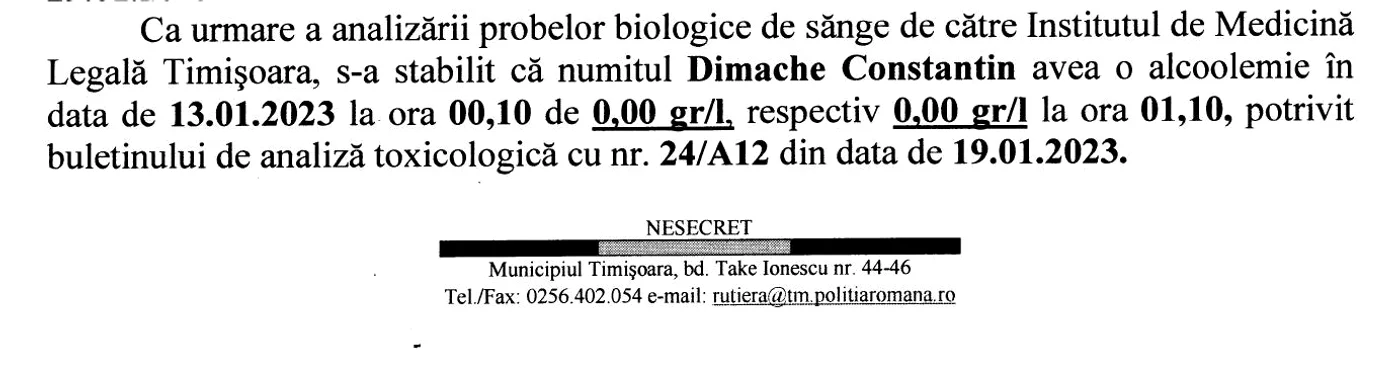 Dovada că șoferul prahovean a avut alcoolemie zero FOTO arhiva personală