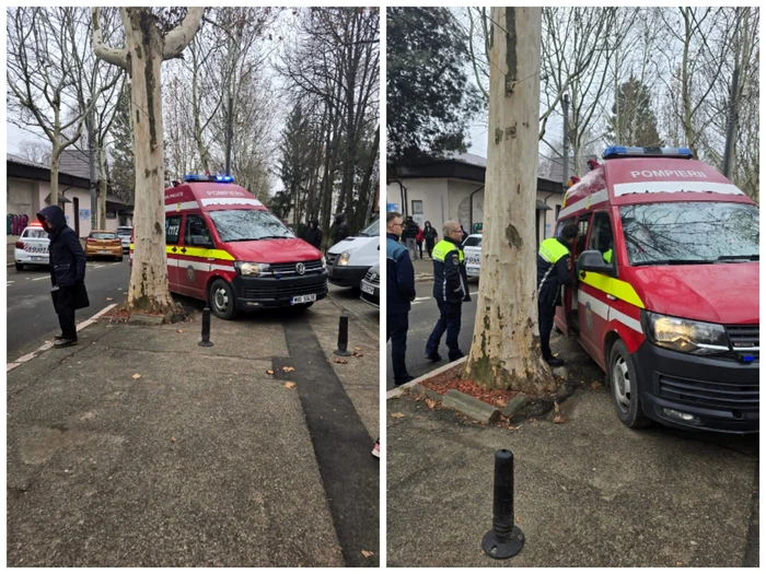 Accidentul s-a petrecut în fața liceului FOTO: ISU Vaslui