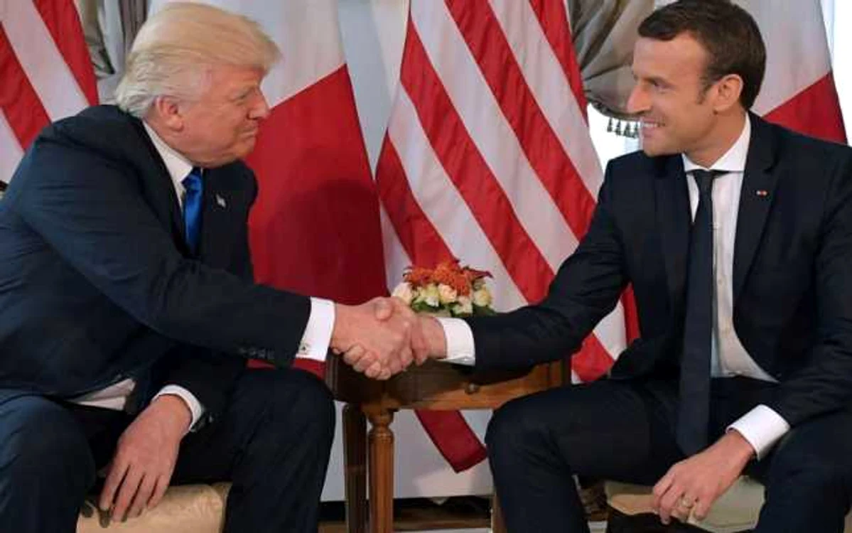 Prima întrevedere Donald Trump cu noul preşedintel francez Emmanuel Macron