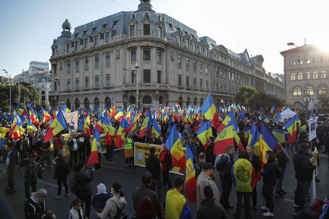 
    Proteste în Bucureşti faţă de introducerea certificatului verdeInquam Photos / Octav Ganea  