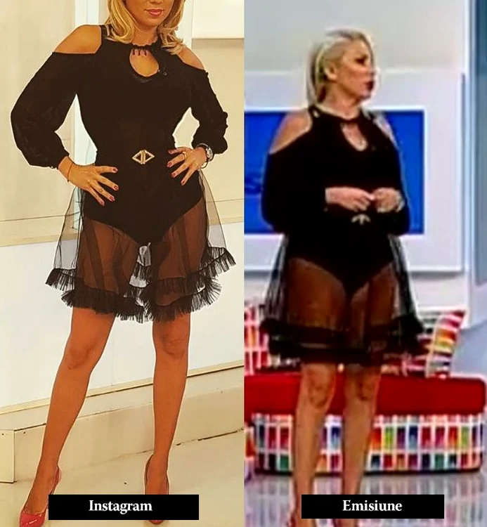 Diferenţele sunt clare între cele două fotografii în cu Rocsana Marcu