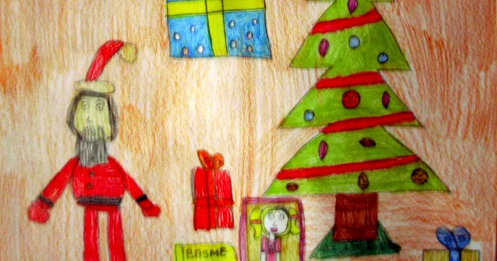 Copiii au scris scrisori însoţite de desene lui Moş Crăciun. Foto Nicu Neag