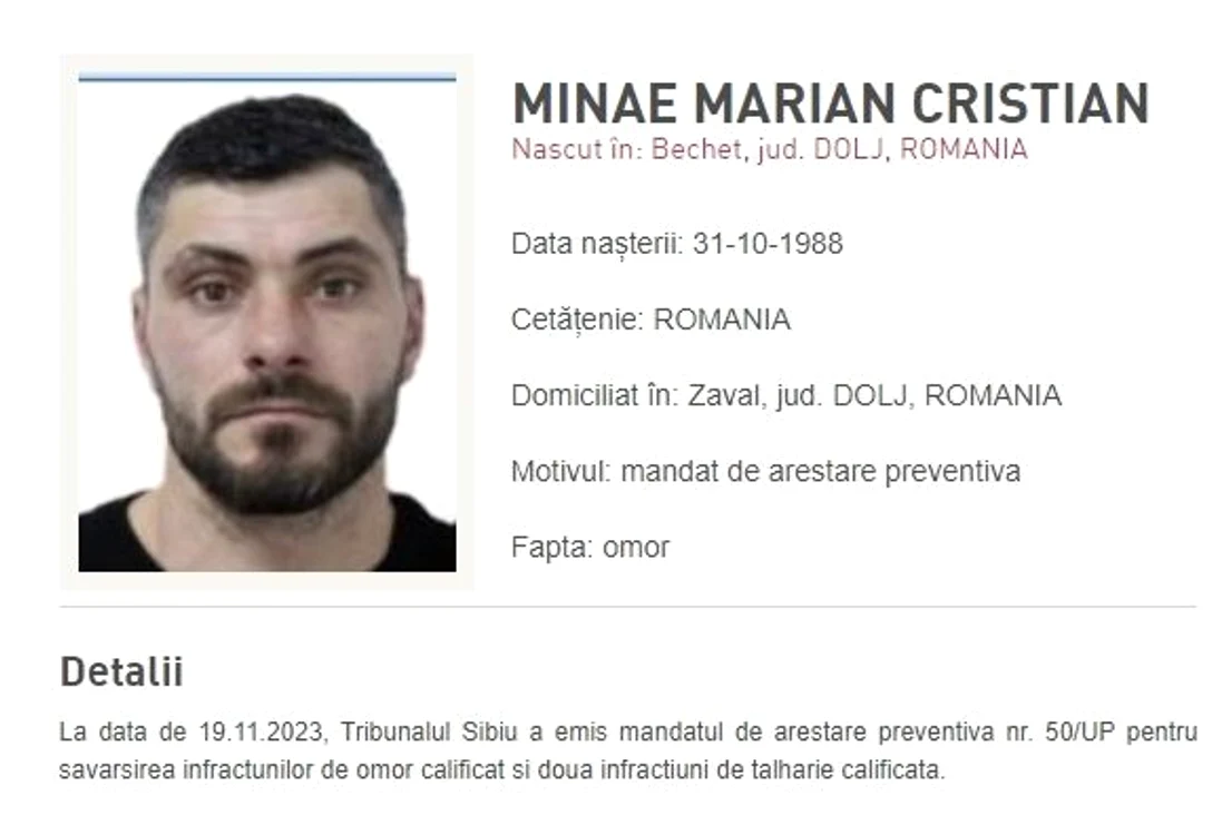 Minae Marian Cristian ar urma să fie audiat prin videoconferință FOTO Poliția Română