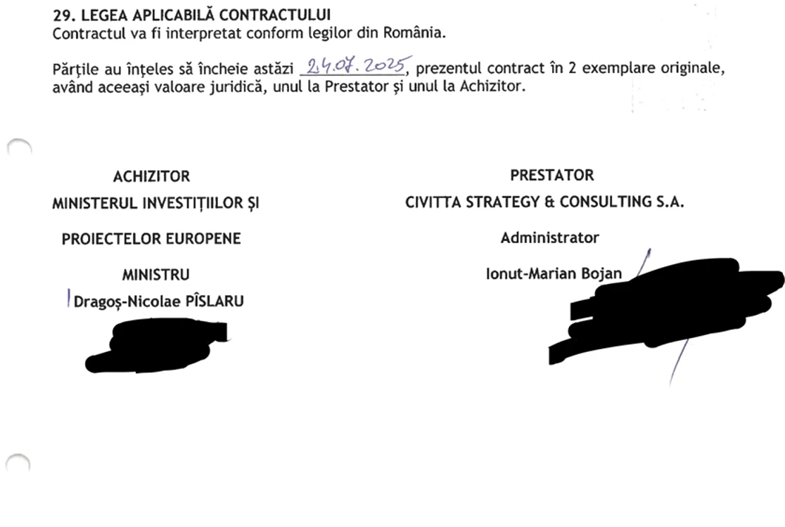 Contractul încheiat de MIPE privind „Evaluarea Acordului de Parteneriat 2021-2027 - lot 3”