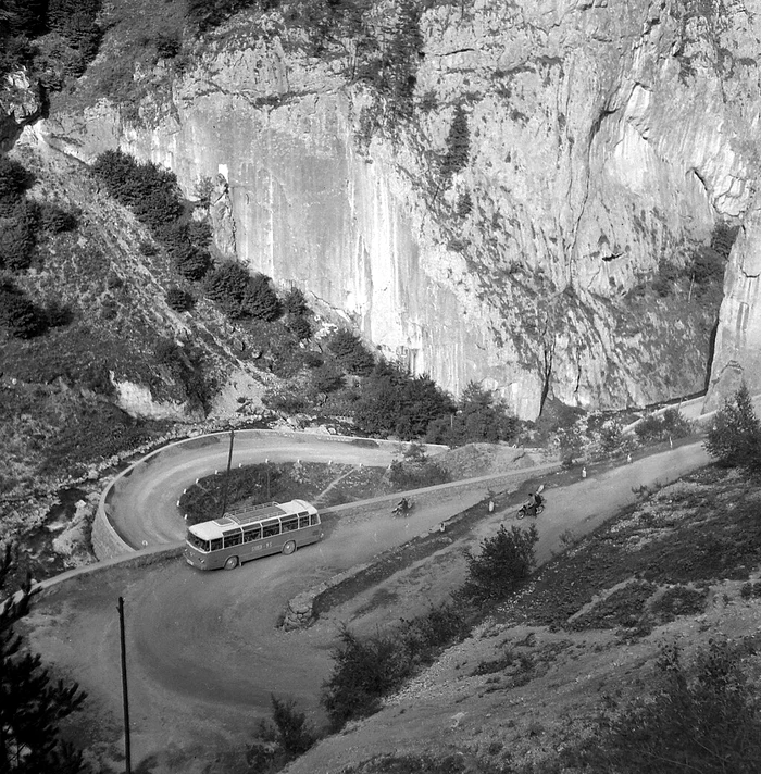 Cheile Bicazului în anii '60. Sursa: Fortepan
