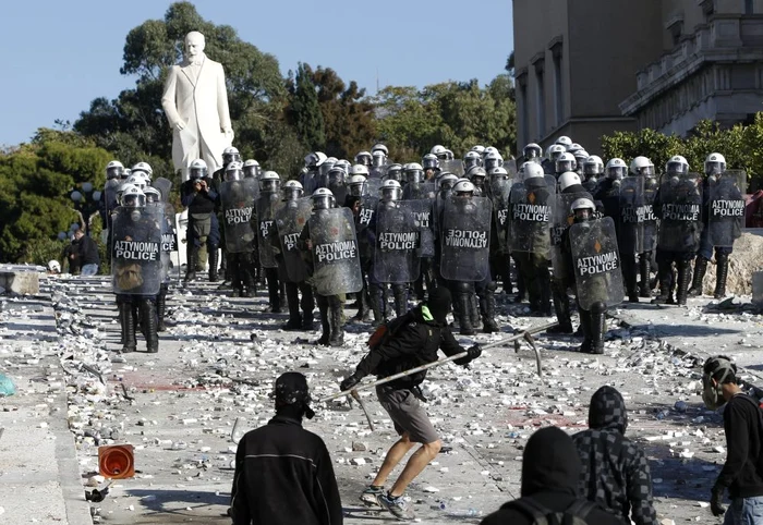 Protestele din Grecia în imagini