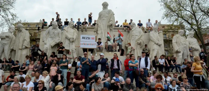 Ample proteste contra guvernului lui Viktor Orban (Budapesta, 6.04.2024)