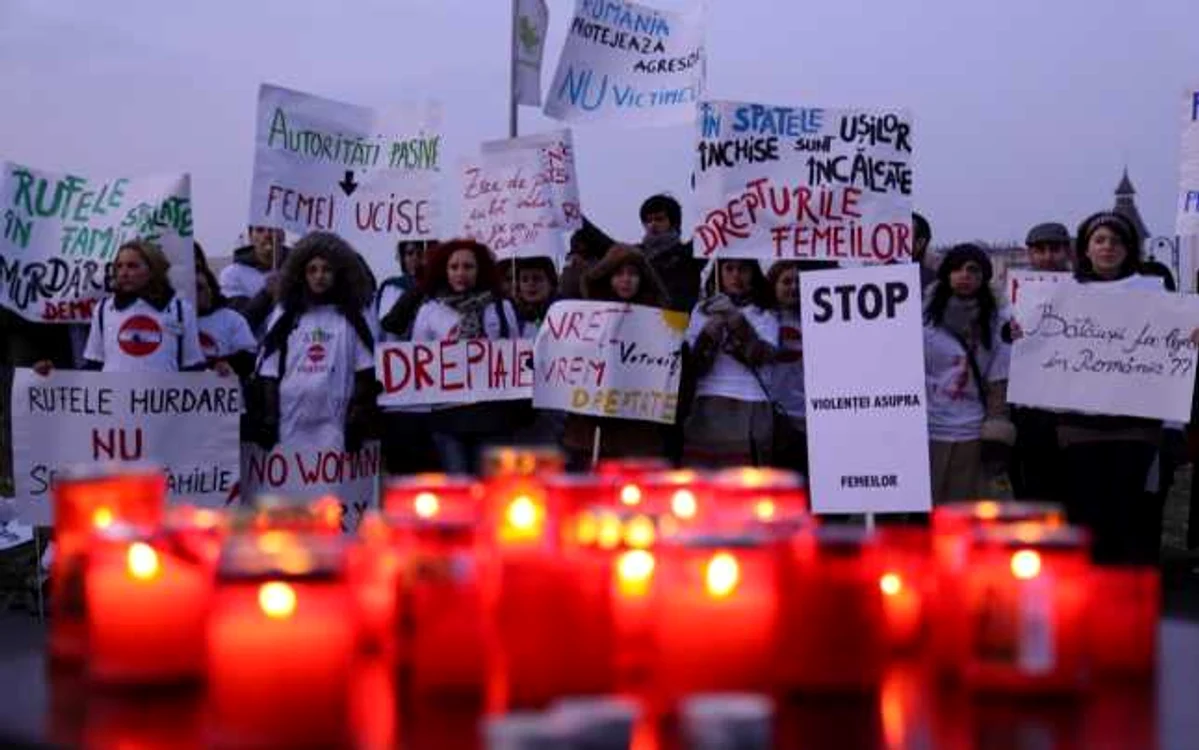 Protest împotriva violenţei domestice  FOTO CentrulFilia.ro