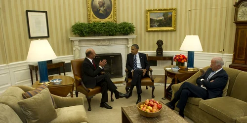 Barack Obama şi Traian Băsescu la Washington