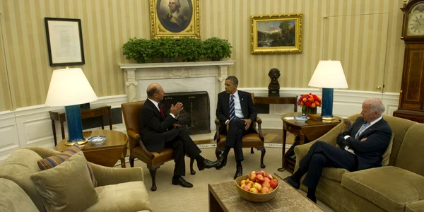 Barack Obama şi Traian Băsescu la Washington