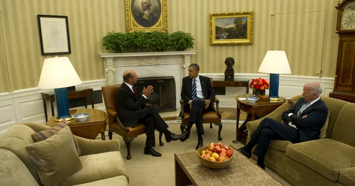 Barack Obama şi Traian Băsescu la Washington