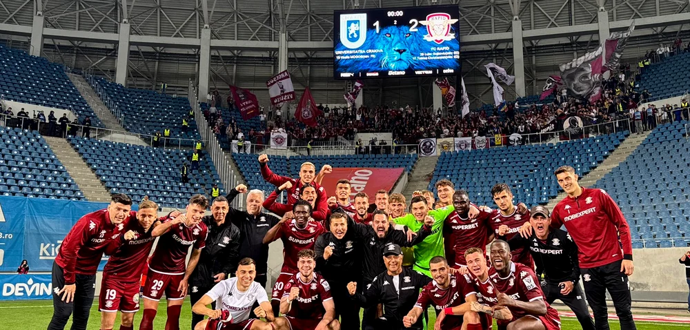Rapid, bucurie mare după a doua victorie din play-off. Foto Facebook FC Rapid 1923