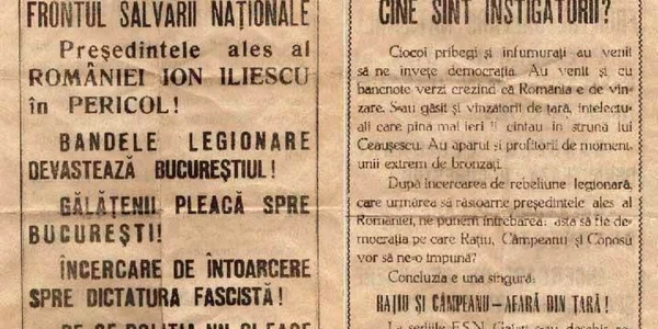 Aşa arăta ziarul care incita românii la război civil FOTO Costel Crângan