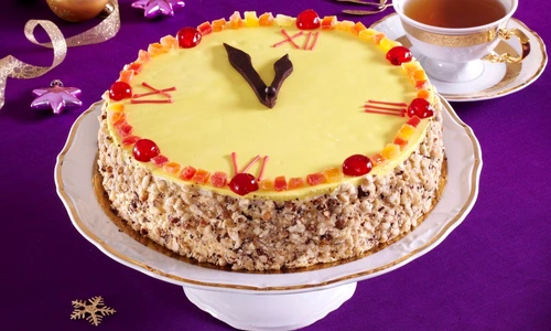 New Year's cake   clock jpeg