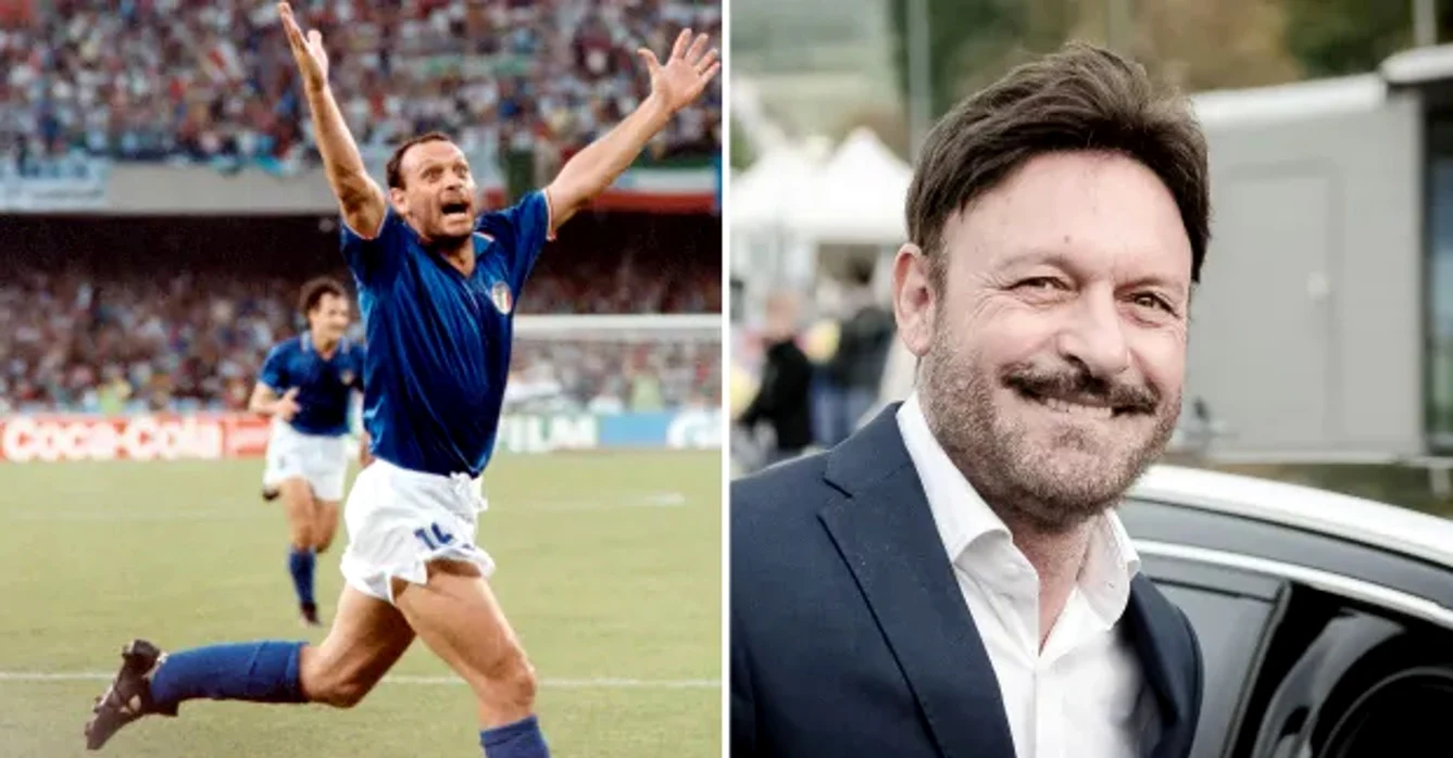 Toto Schillachi, atacantul naționalei Italiei. Foto The Irish Sun 