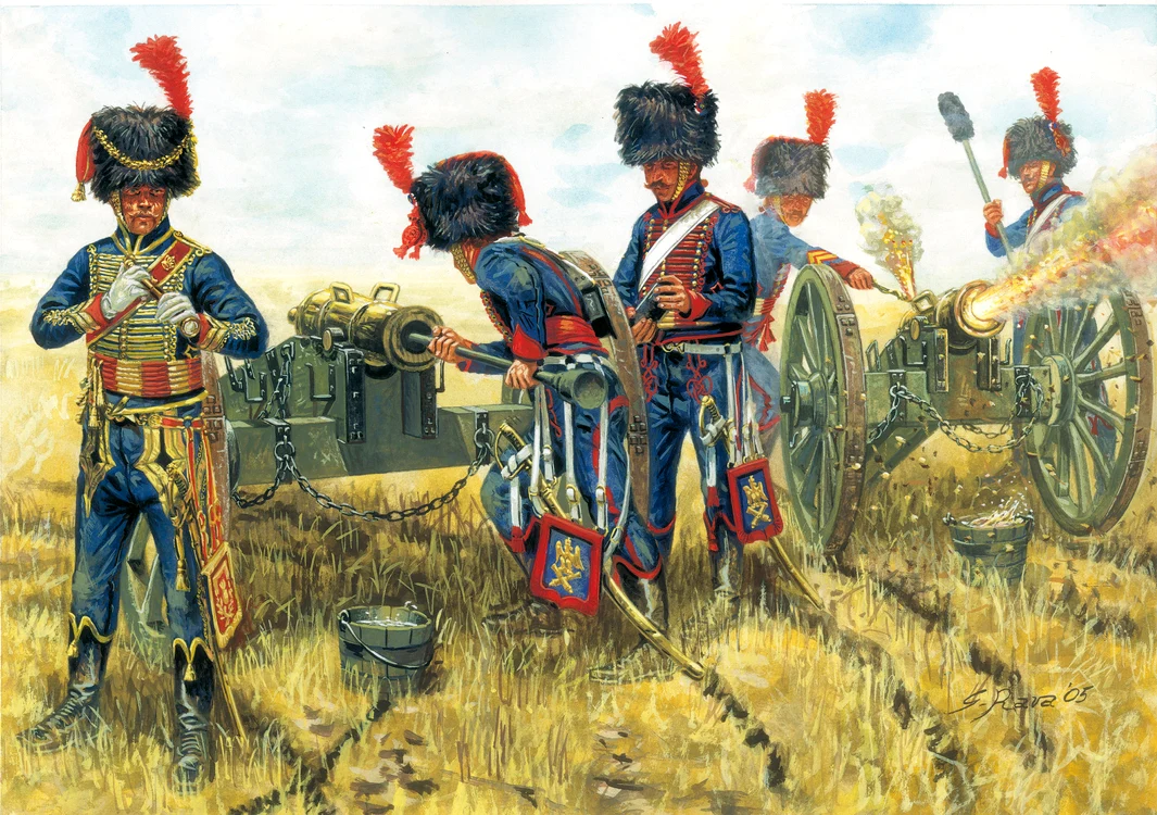 Soldaţi artilerişti din cadrul Gărzii Imperiale a lui Napoleon 
