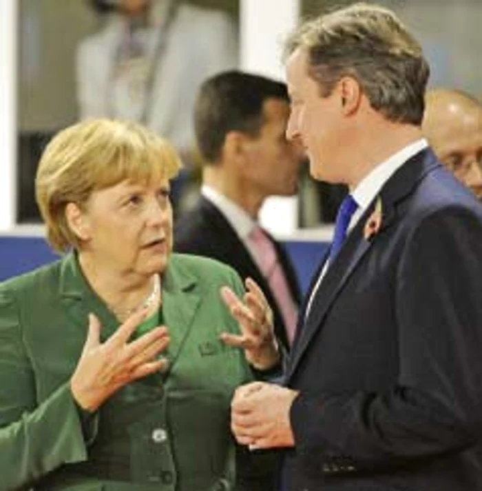 Dialogul surzilor: Angela Merkel şi David Cameron p Foto: afp