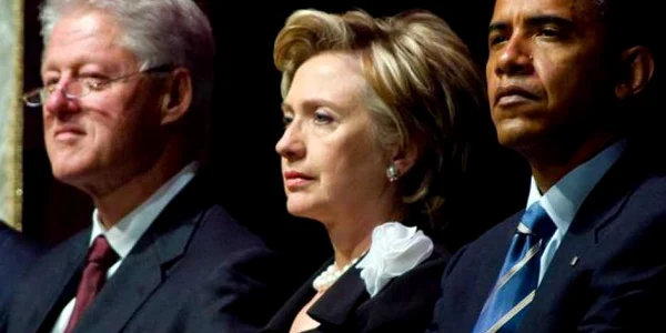 Sotii Bill si Hillary Clinton alaturi de Barack Obama FOTO Getty Images