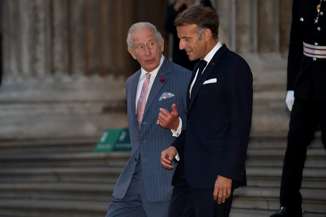 Regele Charles și Regina Camilla alături de președintele francez Emmanuel Macron și prima doamnă Brigitte Macron, Profimedia (7) jpg