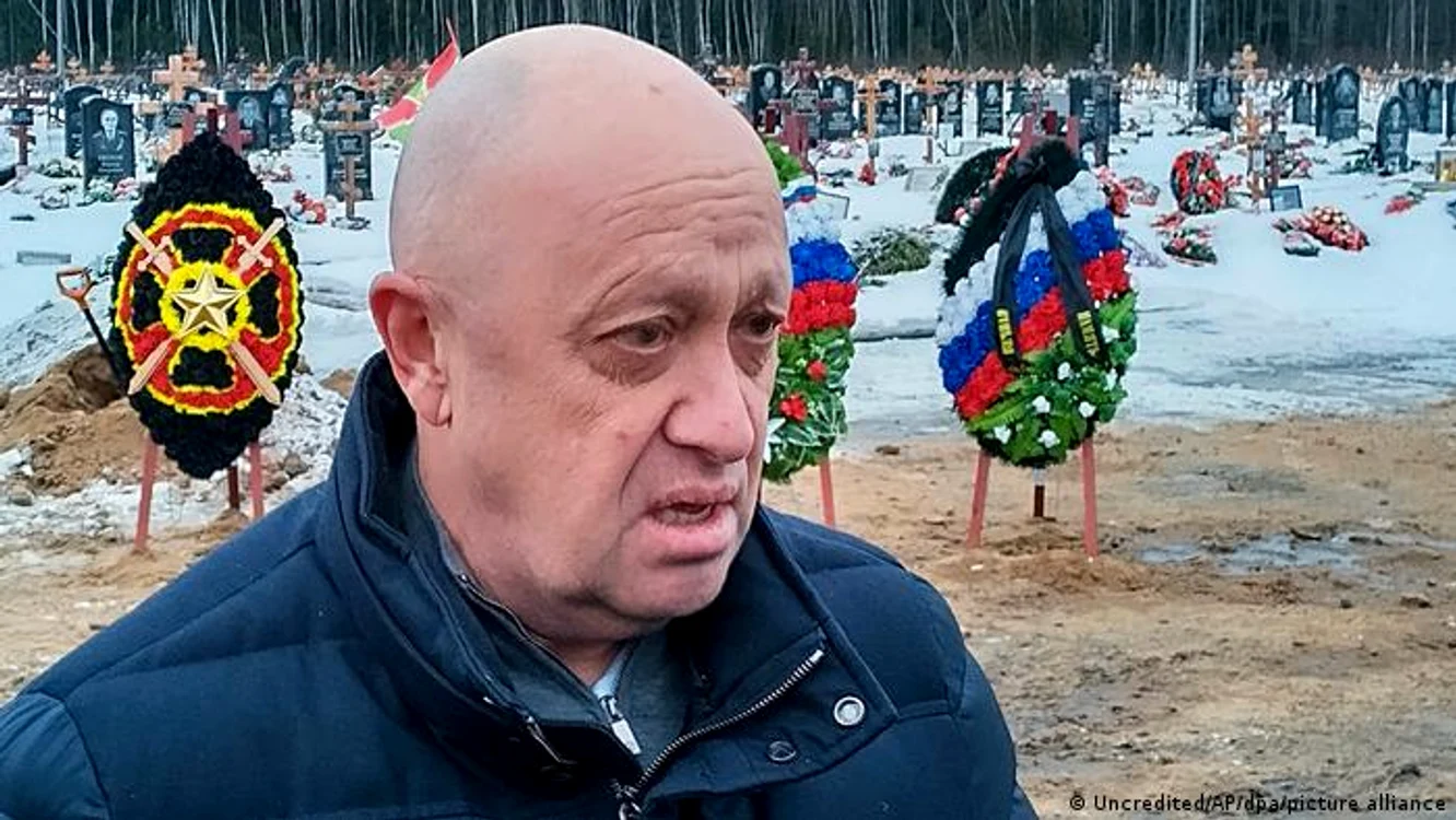 Evgheni Prigojin, șeful "Grupului Wagner", într-un cimitir din apropiere de Sankt Petersburg