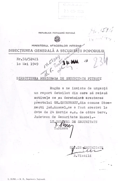 Gheorghe Cotenescu arest 24 03 1949 jpg jpeg