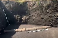 Fragmente ale unui apeduct medieval, descoperite în situl Costești-Gârlea (© Facebook / Agenţia Națională Arheologică)