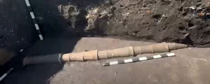Fragmente ale unui apeduct medieval, descoperite în situl Costești-Gârlea (© Facebook / Agenţia Națională Arheologică)