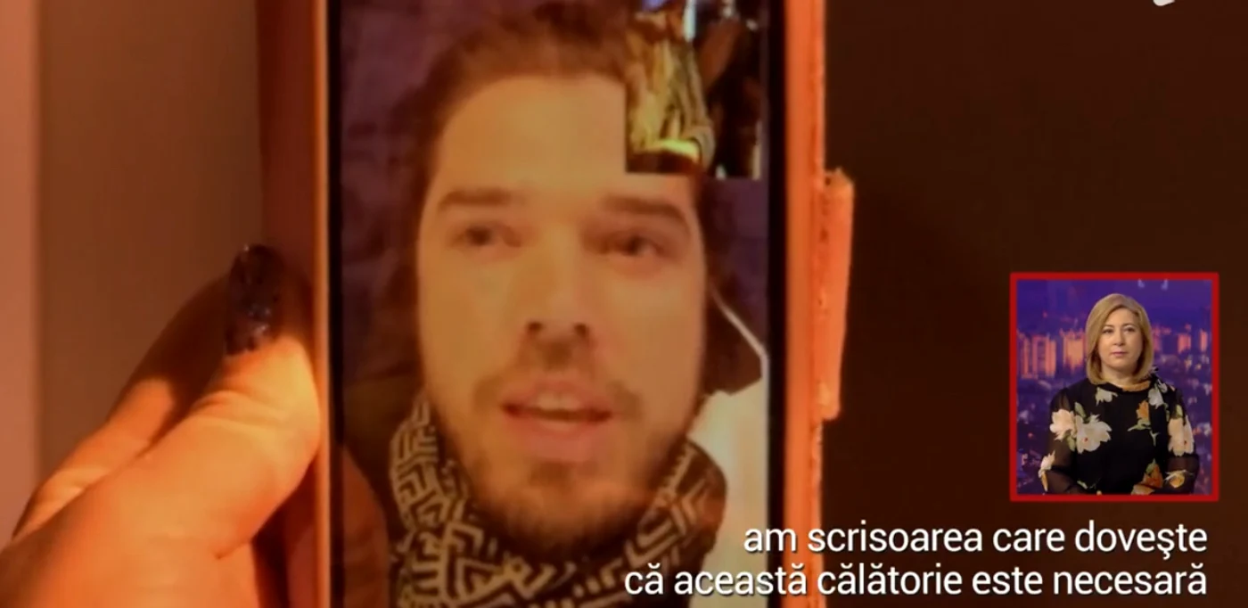 Americanul Benjamin a venit în România, însă nu a putut ieși din aeroportul din Cluj, ci a fost nevoit să facă drum întors spre casăFoto: captură video
