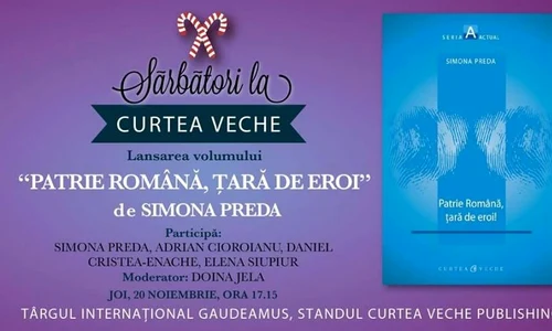 Lansarea volumului "Patrie română, țară de eroi" de Simona Preda jpeg