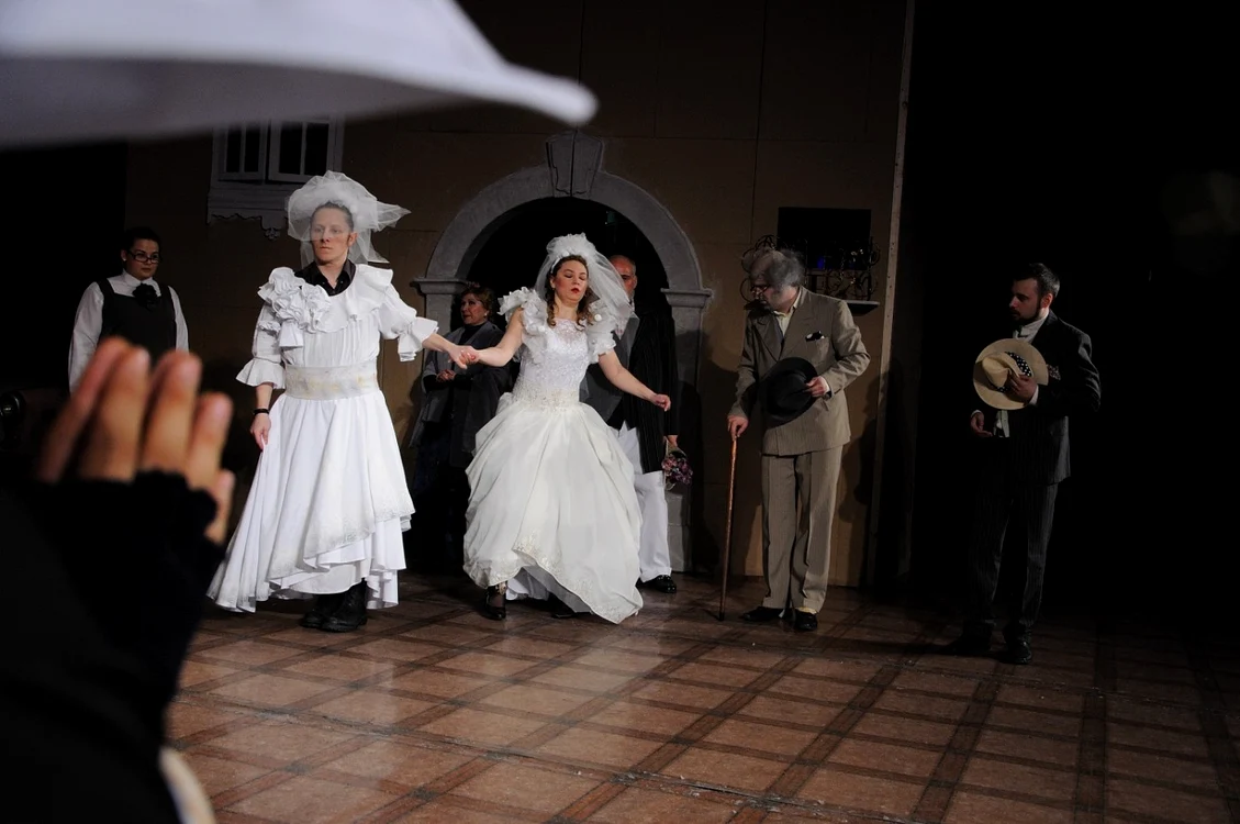 Scenă din spectacolul ”Îmblânzirea scorpiei Foto: Teatrul Dramatic ”Fani Tardini”
