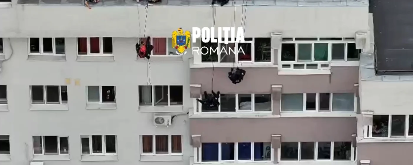 Intervenție de amploare în București.  FOTO: Captură Video 