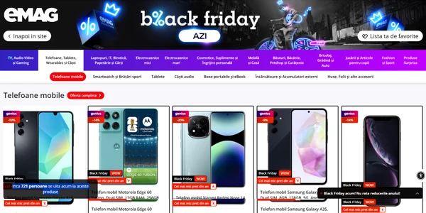Reduceri de Black Friday 2025 eMAG la telefoane Sursă eMAG jpg