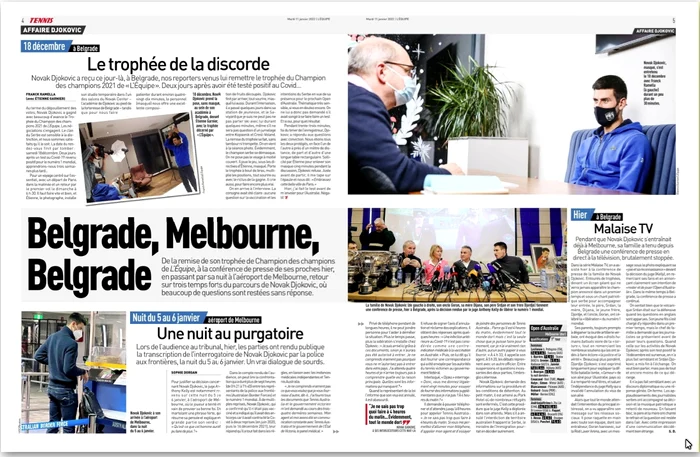 Cotidianul francez a publicat fotografii de la întâlnirea cu Djokovic din 18 decembrie 2021
