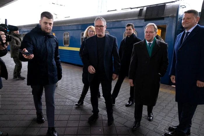 Keir Starmer la Kiev/ FOTO:X/@Keir_Starmer